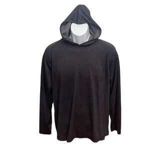 Roundtree & Yorke Performance Hoodie Large Pullover Black Activewear Layering